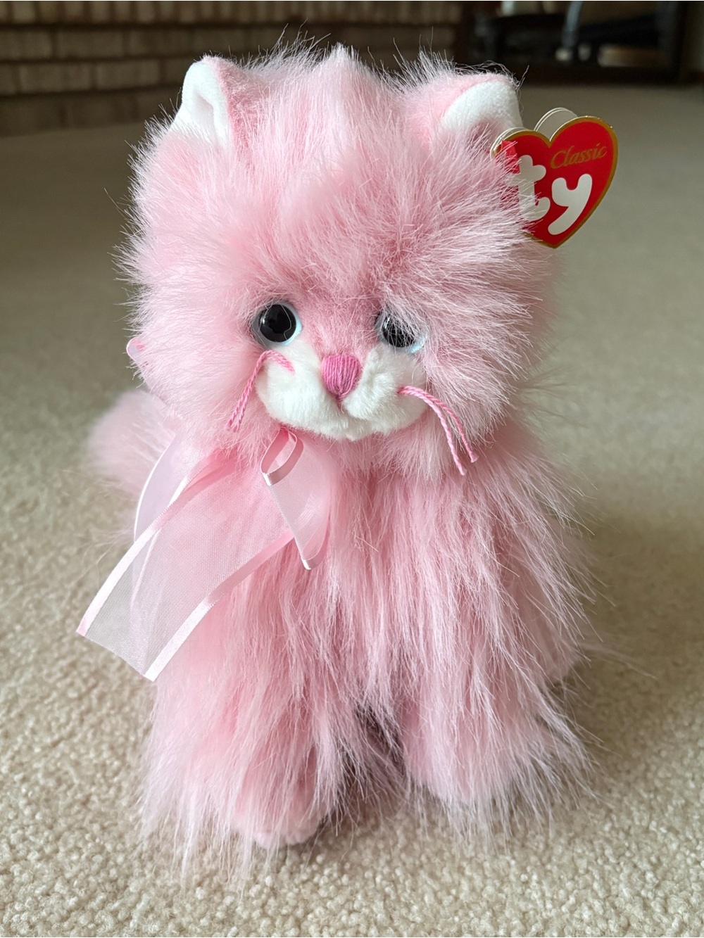 Ty Beanie Baby Pink Sparkly Cat